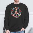 Peace Sign Flower Wreath Love And Kindness Botanical Hippie Sweatshirt Gifts for Old Men