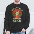 To Be Rockstar Heavy Metal Hand Hornintage Retro Born Sweatshirt Geschenke für alte Männer