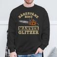 Sägespäne Sind Männer Glitter I Lumberjack Chainsaw Sweatshirt Geschenke für alte Männer