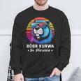 Synthwave Polish Bobr Meme Bober Kurwa Ja Pierdole Bòbr Sweatshirt Geschenke für alte Männer