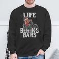 Tattoo Santa Life Behind Bars Biker Santa Shirt Sweatshirt Gifts for Old Men