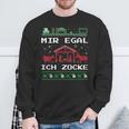 Weihnachten Mir Egal Ich Zocke Ugly Christmas For Gamer Sweatshirt Geschenke für alte Männer