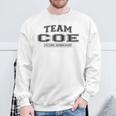 Damen Team Coe Stolzer Familiennachname Nachname Geschenk Mit-Ausschnitt Sweatshirt Geschenke für alte Männer