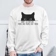 Cat Leute Da Draußen Cat French Language Sweatshirt Geschenke für alte Männer