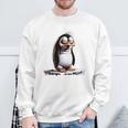 Guten Morgen Ganz Dünnes Eis Saying Penguin Sweatshirt Geschenke für alte Männer