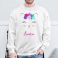 Laura Name Colourful Kitten Cat Laura Sweatshirt Geschenke für alte Männer