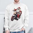 Santa Riding Motorcycle Bike Christmas Biker Xmas Sweatshirt Gifts for Old Men