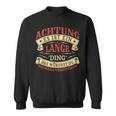 Achtung Es Ist Ein Lange Ding Nachname Namensschild Sweatshirt