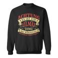 Achtung Es Ist Ein Yilmaz Ding Nachname Namensschild Sweatshirt