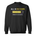 All-In En Cours Poker Humour Cadeau Poker Homme Tapis Jetons Sweater e
