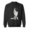 Border Collie Dog Pet Illustration Border Collie Sweatshirt