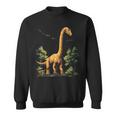 Brachiosaurus Dinosaur Motif Illustration Brachiosaurus Sweatshirt