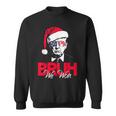 Bruh We Won Christmas Santa Hat Trump 47 Usa President Sweatshirt