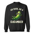 Cool As A Cucumber Vegetable Pun Foodie Graphic Sweatshirt