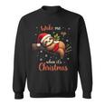 Cute Christmas Fautier Wake Me Up When Christmas Sweatshirt