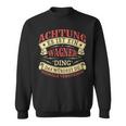 Damen Achtung Es Ist Ein Wagner Ding Nachname Namensschild Mit-Ausschnitt Sweatshirt