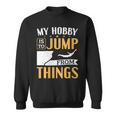 Damen Cliff Jump Mein Hobby Iston Dingen Zu Springen Klippenspringen Mit-Ausschnitt Sweatshirt