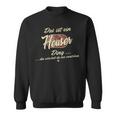 Damen Das Ist Ein Heuser Ding Lustiges Familie Heuser Mit-Ausschnitt Sweatshirt