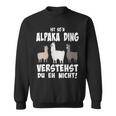 Damen Ist So N Alpaka Ding Alpaka Und Lamas Mit-Ausschnitt Sweatshirt