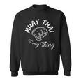 Damen Muay Thai Ist Mein Ding Mit-Ausschnitt Sweatshirt