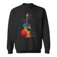 Guitar Music Instrument Motif Illustration Guitar Sweatshirt