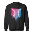 Ice Cream Home Plate Baseball Drip Sweatshirt