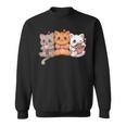 Kawaii Gamer Gaming Cat Boba Cat Bubble Tea Ramen Cats Sweatshirt