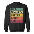 Keeben Martina Regelt Das Saying In Retro Colours Sweatshirt