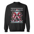Merry Christmas Santa Hockey Goalie Ugly Christmas Sweater Sweatshirt
