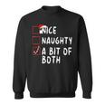 Nice Naughty A Bit Of Both Christmas Xmas Santa Claus Sweatshirt