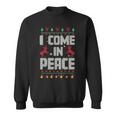 I Come In Peace I'm Peace Xmas Matching Couples Christmas Sweatshirt