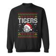 Tiger Wearing Santa Hat Xmas Party Ugly Christmas Tiger Sweatshirt