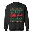 Tractor Riding Reindeers Farmers Ugly Christmas Sweater Boys Sweatshirt