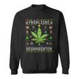 Ugly Christmas Frohe Highnachten Marihuana Weed Geschenk Sweatshirt