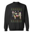 Ugly Cow Christmas Sweater Santa Hat And Light Up Xmas Sweatshirt