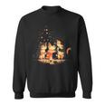 Weihnachtskatze Katze Süßer Hut Kunst Illustration Sweatshirt