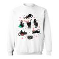 Christmas Black Cats Meowy Merry Christmas Cat Lovers Sweatshirt