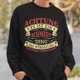 Achtung Es Ist Ein Schmidt Ding Last Name Plate S Sweatshirt Geschenke für Ihn