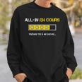 All-In En Cours Poker Humour Cadeau Poker Homme Tapis Jetons Sweater e Cadeaux pour lui
