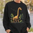 Brachiosaurus Dinosaur Motif Illustration Brachiosaurus Sweatshirt Geschenke für Ihn