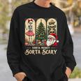 Christmas Vibes Xmas Skeleton Sorta Merry Sorta Scary Gothic Sweatshirt Gifts for Him