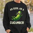 Cool As A Cucumber Vegetable Pun Foodie Graphic Sweatshirt Gifts for Him