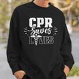 Cpr Rettet Leben Paramedic Emergency Paramedic Profession Sweatshirt Geschenke für Ihn