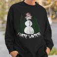 Creepy Snowman Happy About Cold Winter I Hate Winter Tank Top Sweatshirt Gifts for Him
