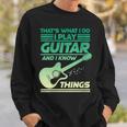 Damen Das Ist Was Ich Tue Ich Spiele Gitarre Und Ich Weiß Dinge Mit-Ausschnitt Sweatshirt Geschenke für Ihn