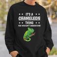 Damen Ist So Ein Chamäleon Ding Lustiger Spruch Chamäleons Mit-Ausschnitt Sweatshirt Geschenke für Ihn