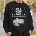 Damen Ist So Ein Wolf Ding Lustiger Spruch Wölfe Mit-Ausschnitt Sweatshirt Geschenke für Ihn