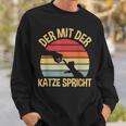 Der Mit Der Katze Speaks Cats Katzenpapa The Mit Cat Sweatshirt Geschenke für Ihn