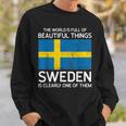 Die Welt Ist Schöne Dinge Schwedische Wurzeln Sweatshirt Geschenke für Ihn