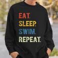 Eat Sleep Swim Repeat Schwimmer Schwimmen Sweatshirt Geschenke für Ihn